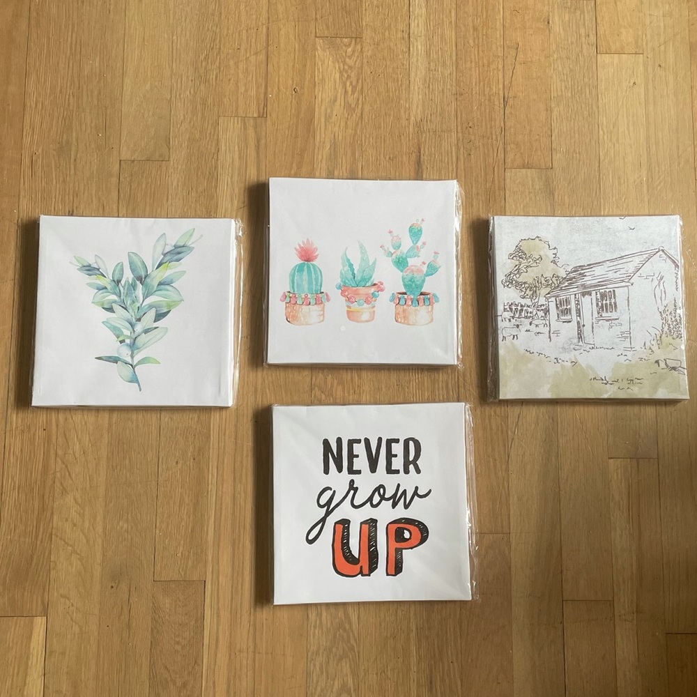 Set of 4 - Canvas Wall Art Decor